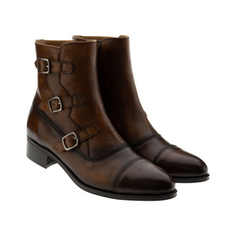 Botines hebillas mujer marrón Calce X2429