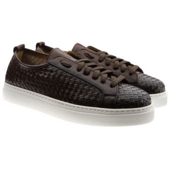 Zapatillas piel cuero trenzadas hombre Calce X2513