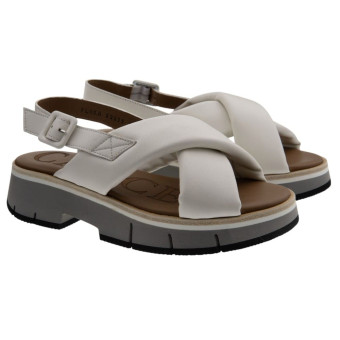 Sandalias beig piel plataforma Calce X2579
