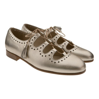 Blucher dorado mujer Calce X2584