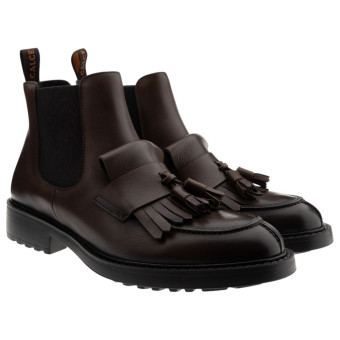 Botas marrones flecos y borlas hombre Calce X2642