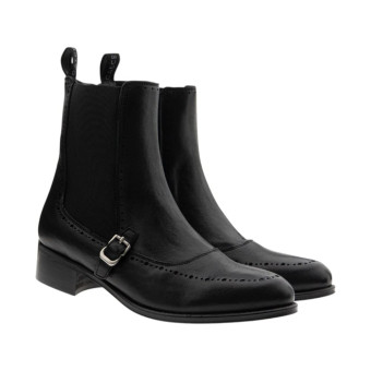 Botines piel negros mujer hebilla Calce X2725