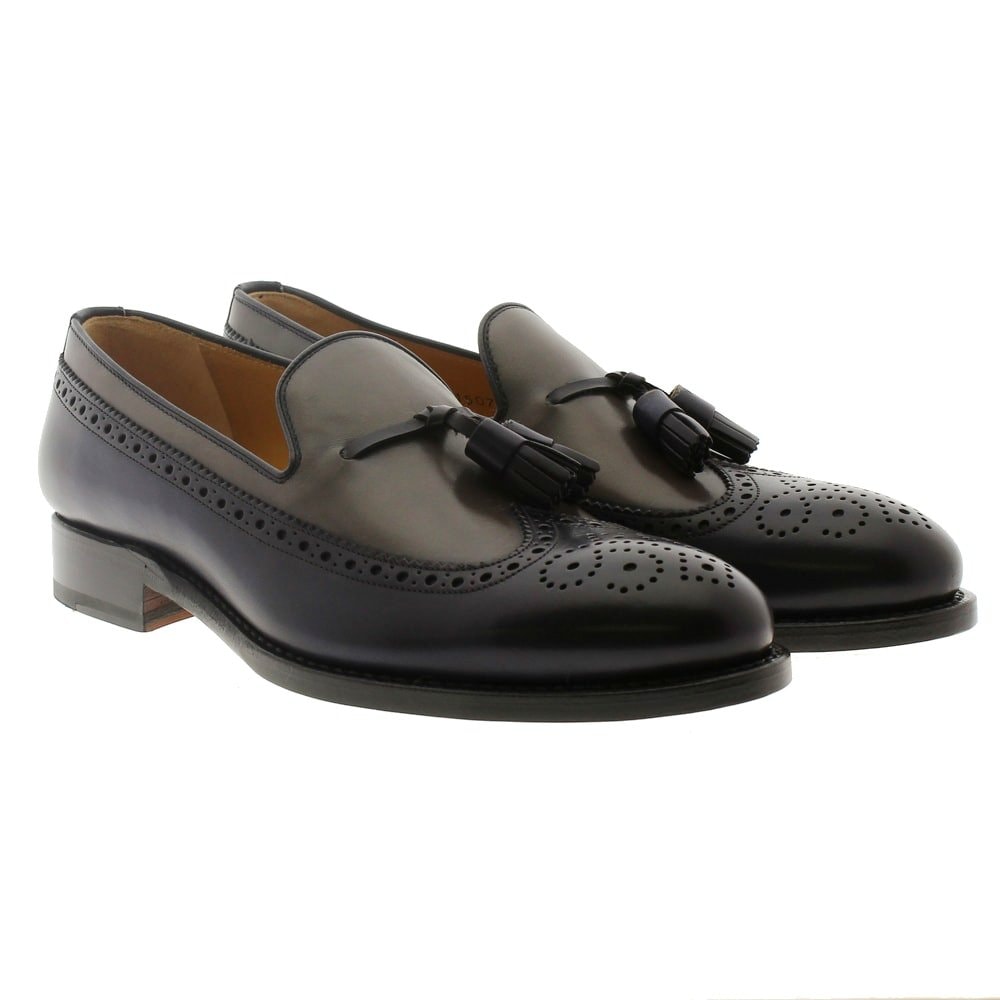 Mocasines picado y borlas Cordwainer 15071 Azul