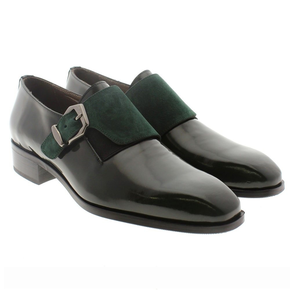 Bluchers hebillas verde Pertini 15425