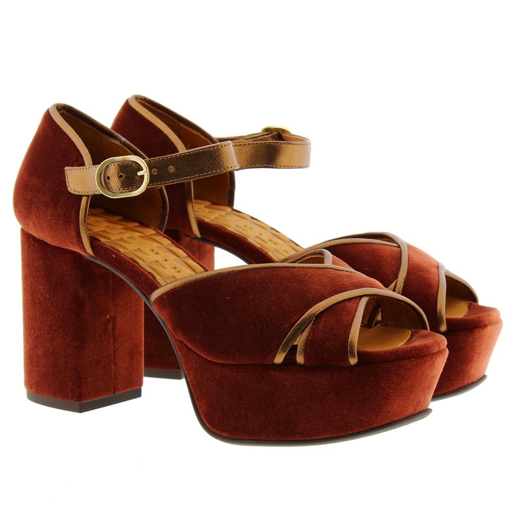 Sandalia tacón invierno velvet Chie Mihara Dory