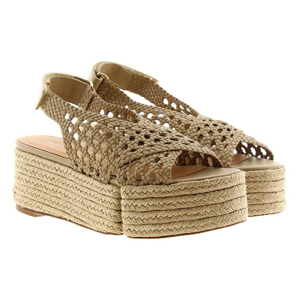 Sandalias trenzadas plataforma esparto Paloma Barceló Liliah