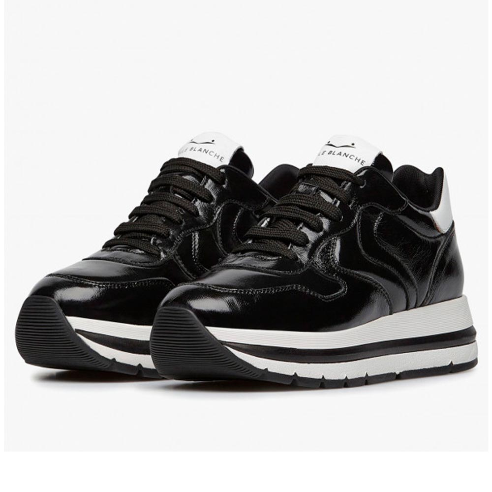 Zapatillas charol mujer plataforma Voile Blanche Maran Pump Negro