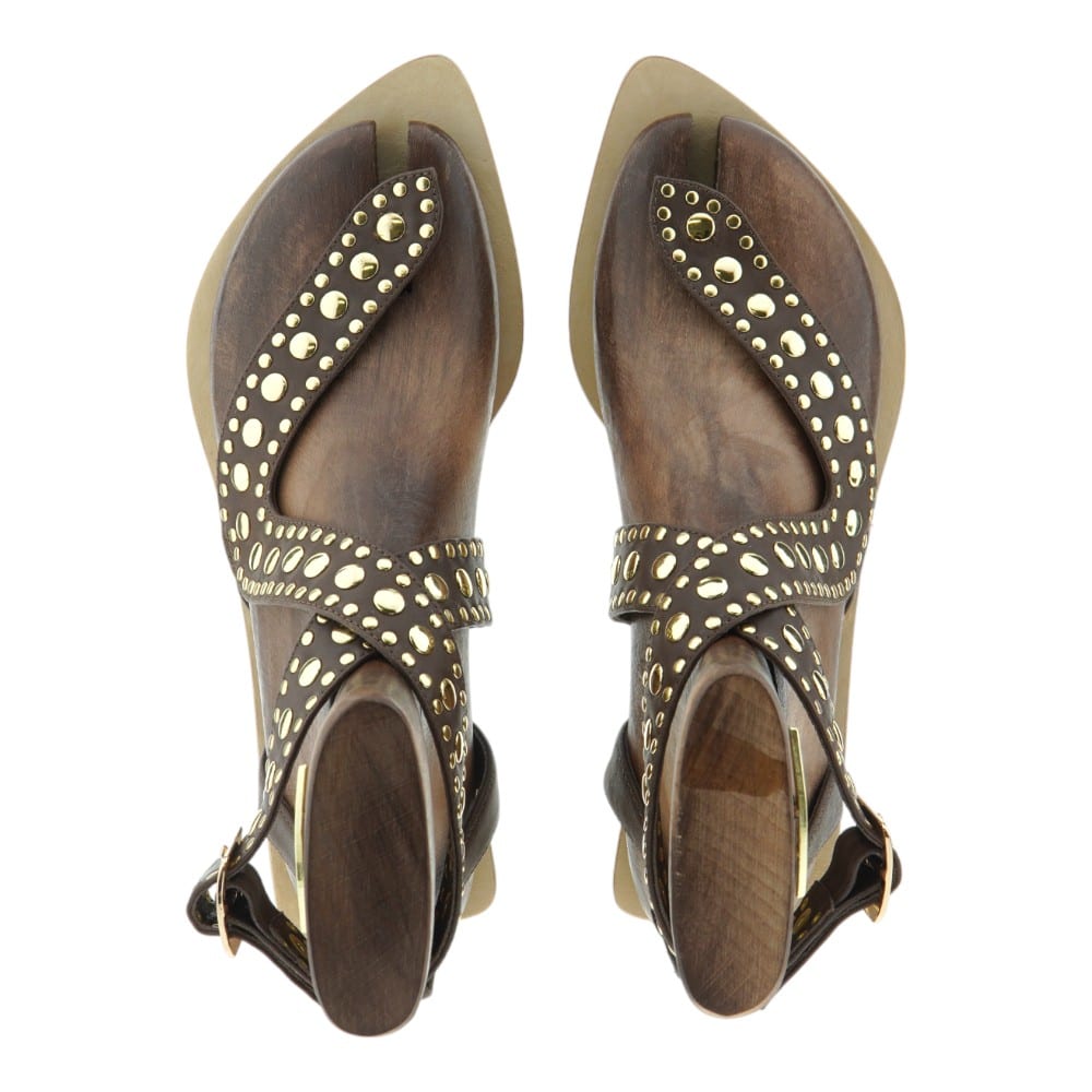 Sandalias Griegas Chocolat'Dor Detalles Dorados | Gallery Carrile foto 2