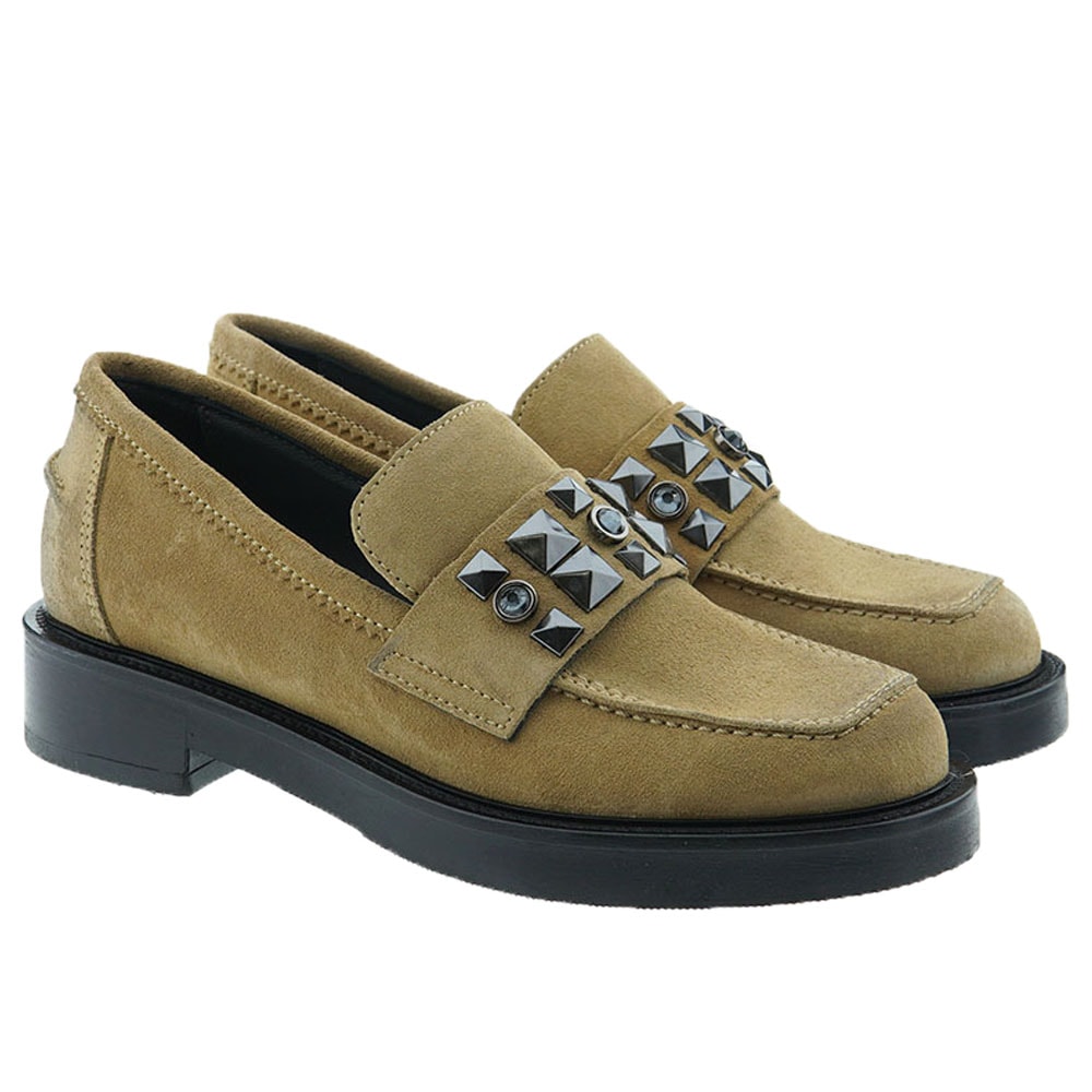 Mocasines mujer piel ante tachuelas Janet&Janet 04284