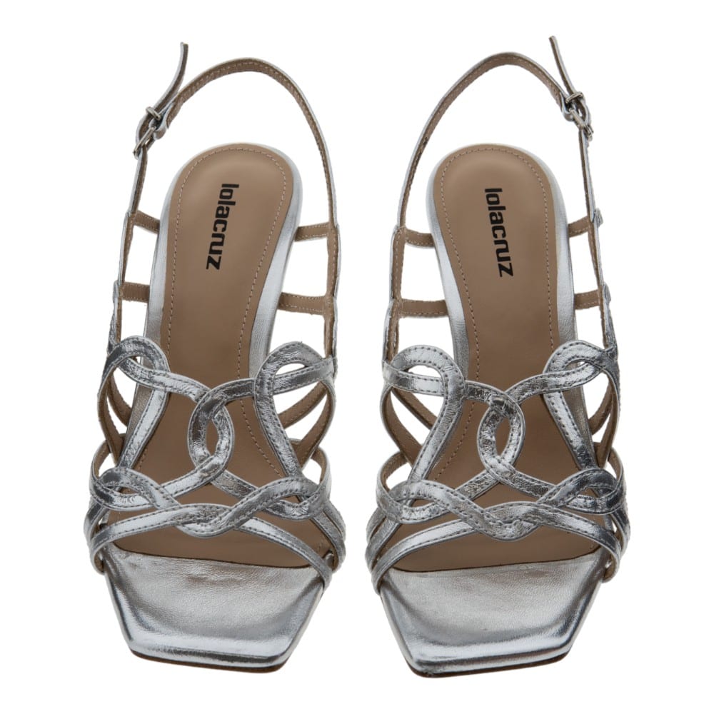 Sandalias Lola Cruz Plateadas | Exclusivas en Gallery Carrile foto 2