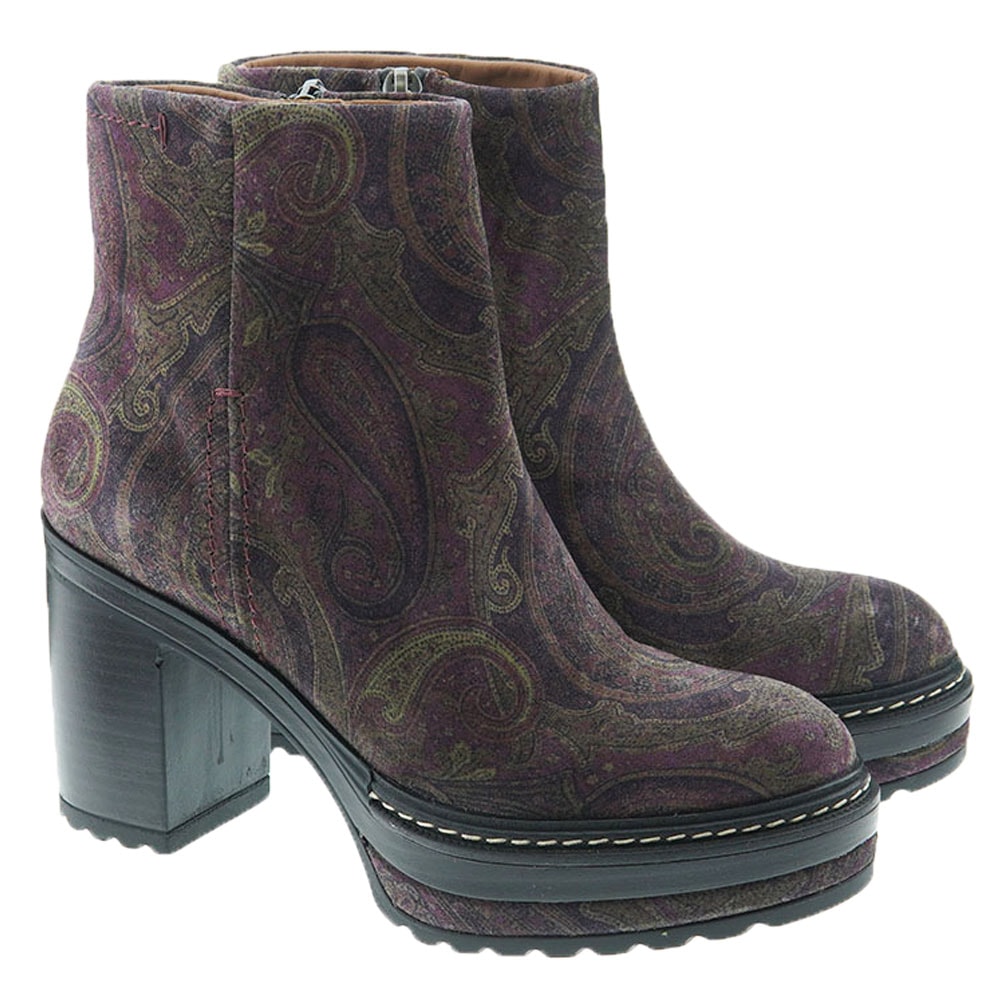 Botines tacón print paisley Pons Quintana 10078.020