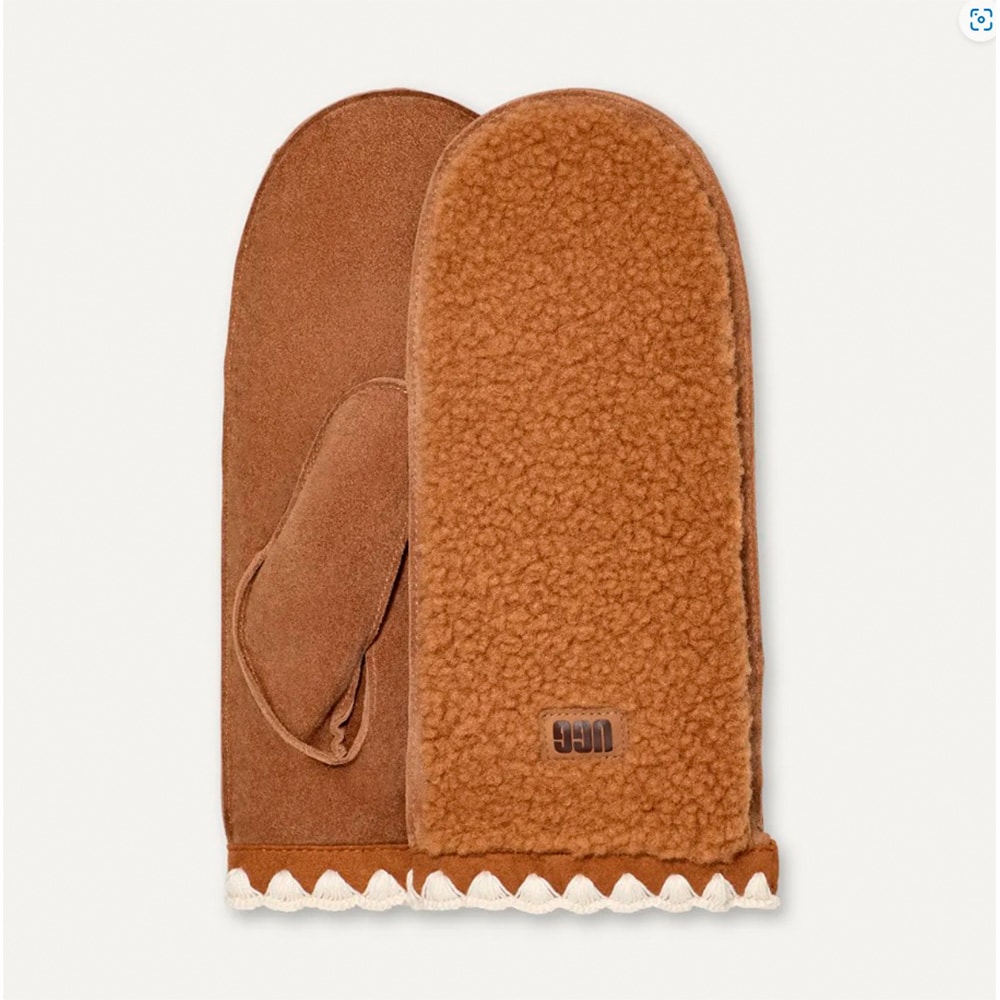 Manoplas Ugg Piel Uggfluff Scalloped Mitten