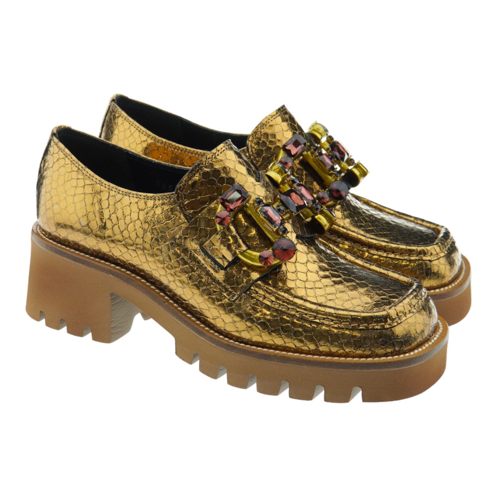 Mocasin metalizado serpiente estribo Pons Quintana 10169.006