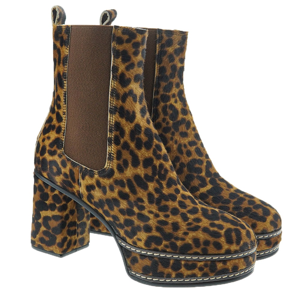 Botines tacón animal print leopardo Pons Quintana 10192.008