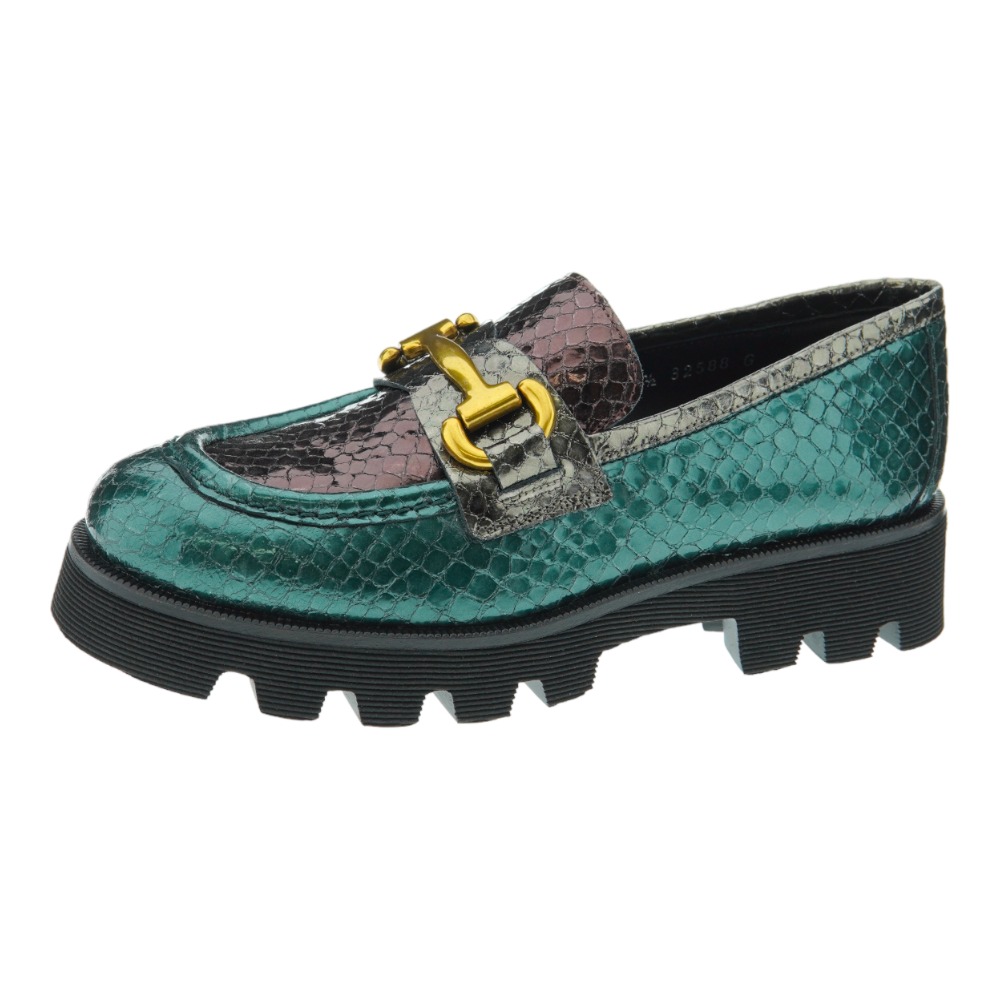 Mocasin piel metalizado suela ancha estribo Pons Quintana 10590.006 foto 3