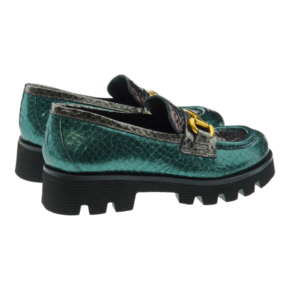 Mocasin piel metalizado suela ancha estribo Pons Quintana 10590.006 foto 4