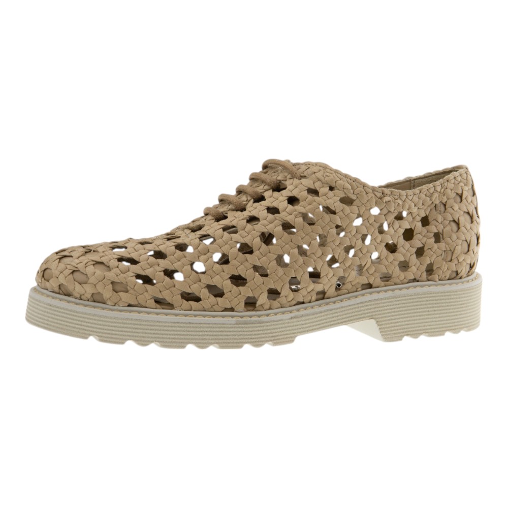 Blucher mujer Pons Quintana beige | Trenzado artesanal y suela flexible foto 3