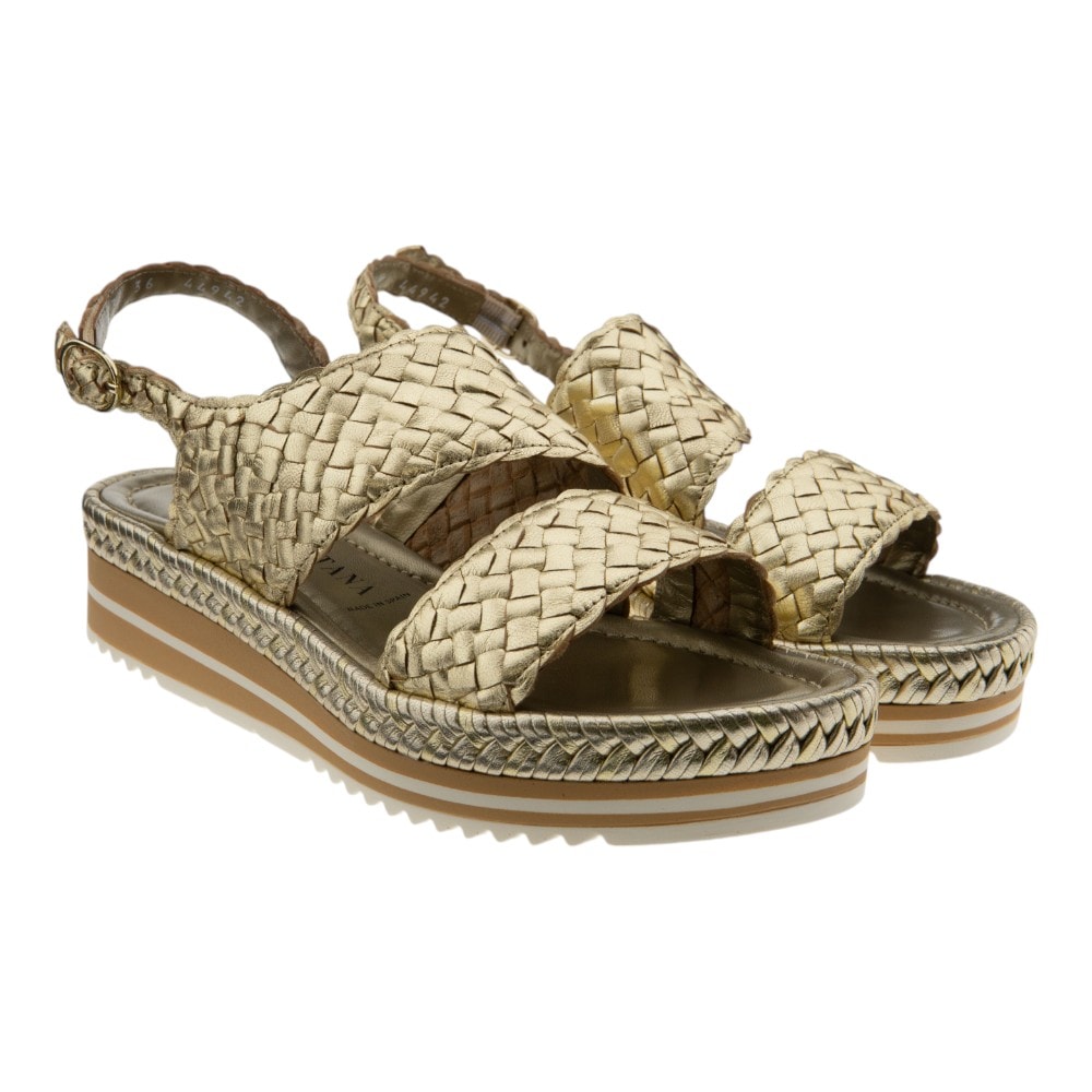 Sandalias mujer plataforma doradas Pons Quintana 11538.S00