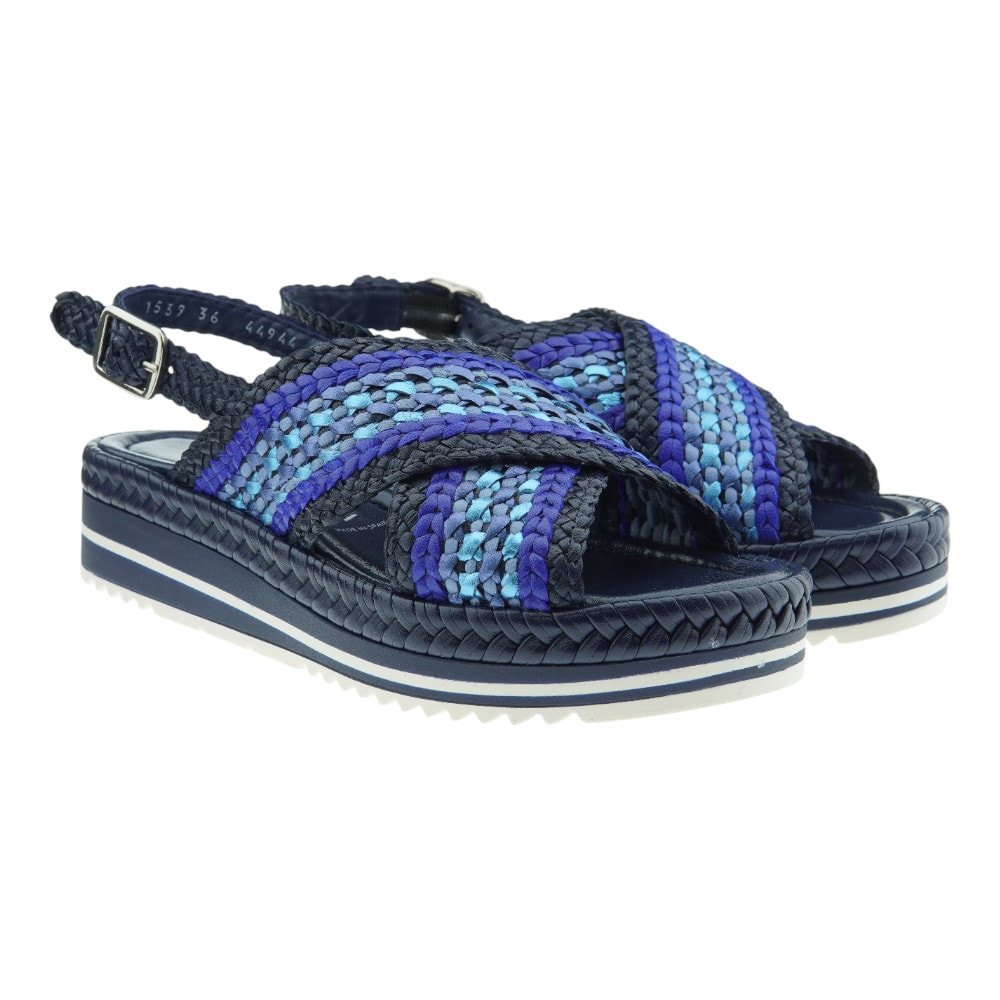 Sandalias Mujer Plataforma Trenzadas Azul Pons Quintana 11539.S00