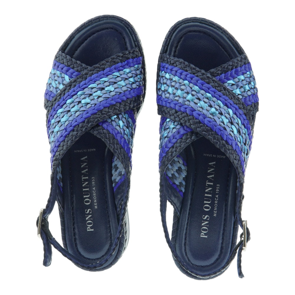 Compra Sandalias Pons Quintana Azul Marino – Diseño Trenzado y Comodidad Exclusiva foto 2