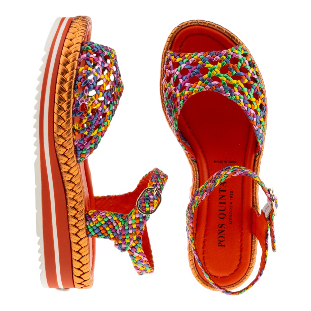 Sandalias mujer Pons Quintana multicolor | Plataforma cómoda y diseño vibrante foto 2
