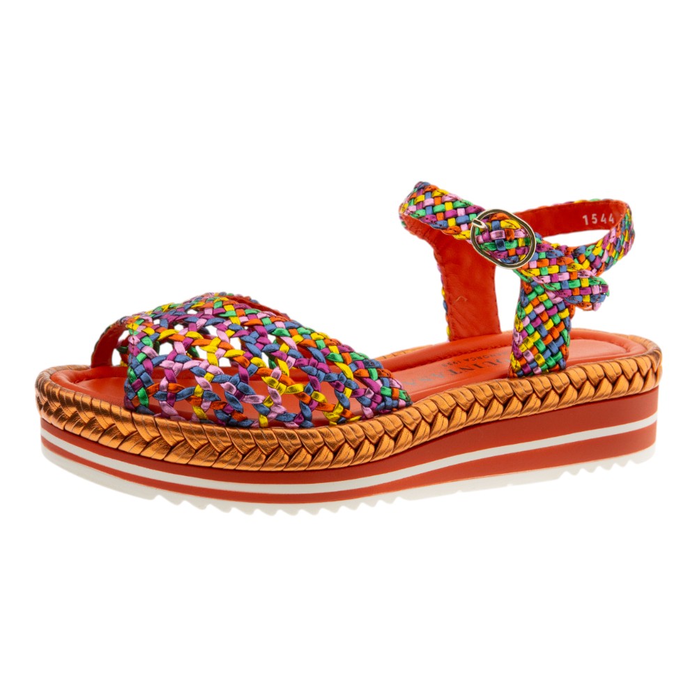 Sandalias mujer Pons Quintana multicolor | Plataforma cómoda y diseño vibrante foto 3