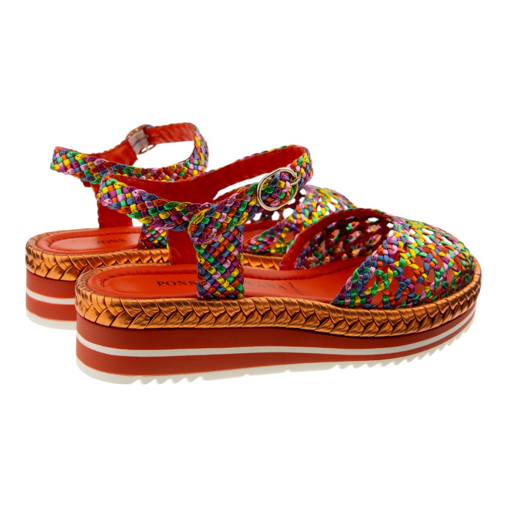 Sandalias mujer Pons Quintana multicolor | Plataforma cómoda y diseño vibrante foto 4