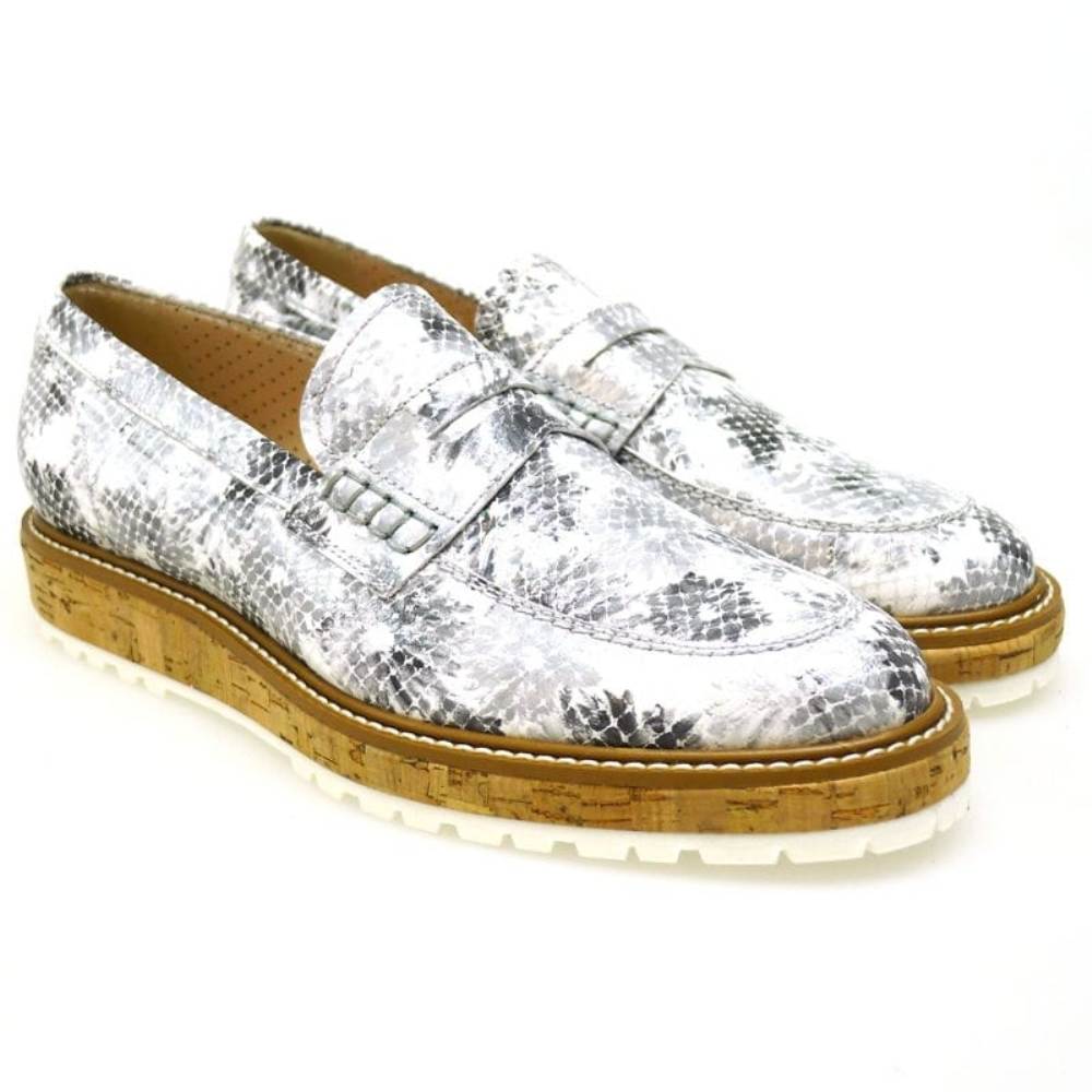 Mocasín mujer antifaz piel serpiente Pertini 11552 