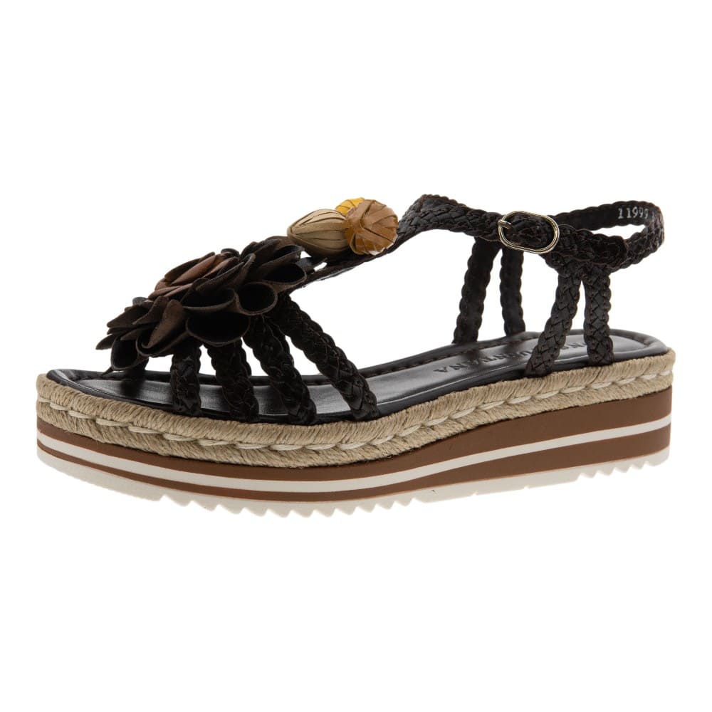 Sandalias plataforma trenzadas Pons Quintana marrón foto 3