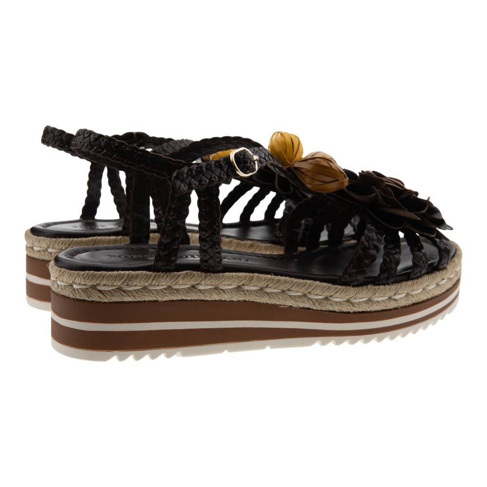 Sandalias plataforma trenzadas Pons Quintana marrón foto 4