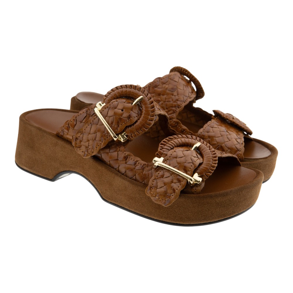 Sandalias Pons Quintana trenzadas hebillas 12091.001