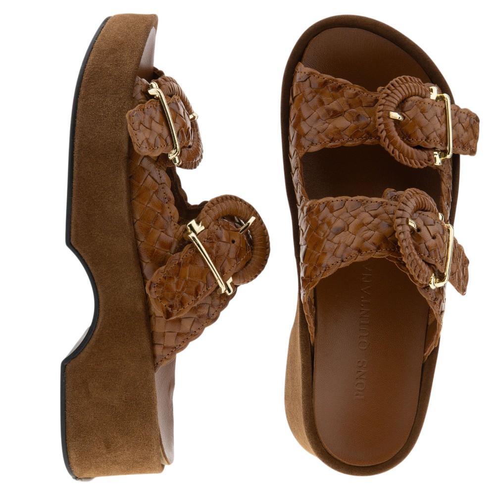 Sandalias Pons Quitana trenzadas hebillas | Carrilé foto 2