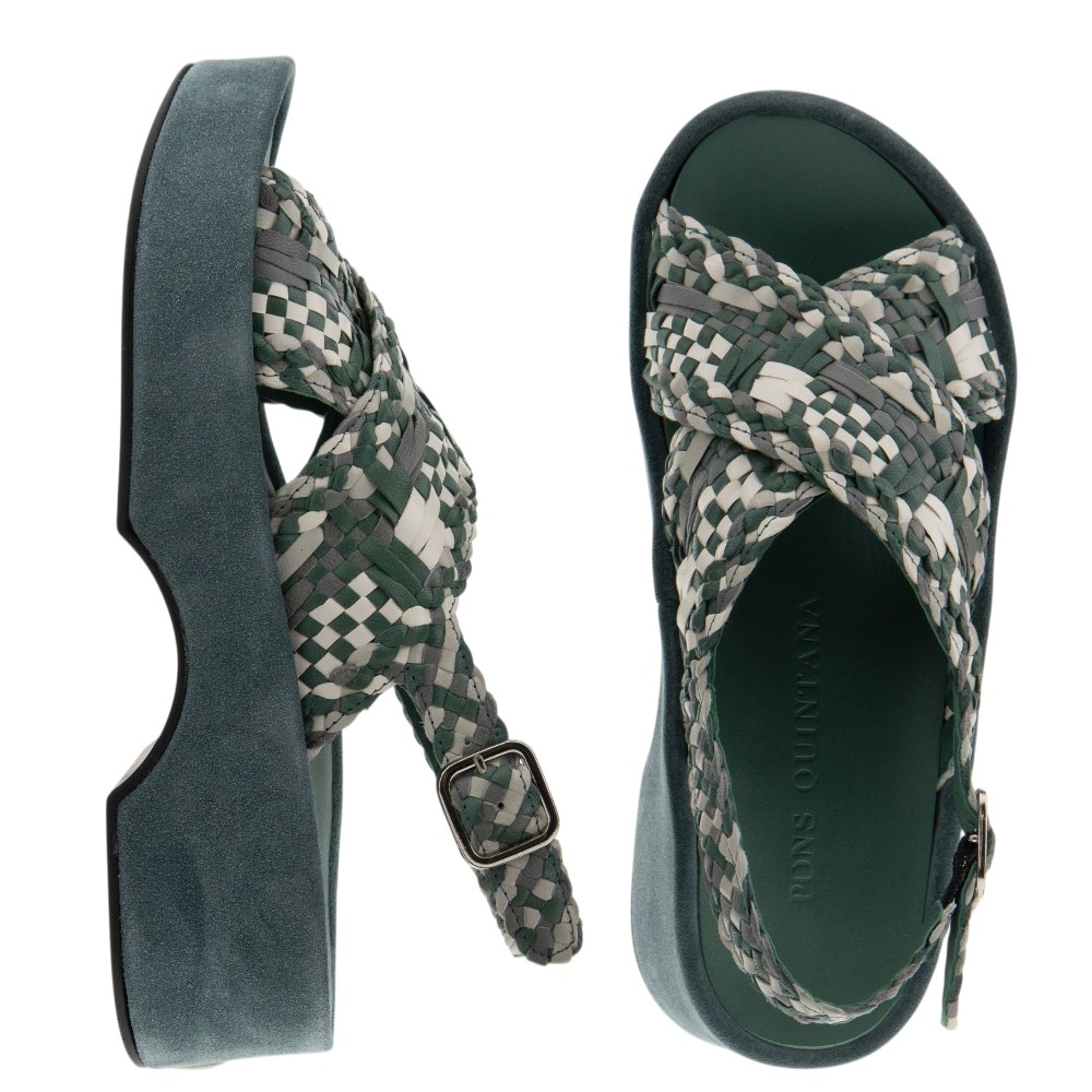 Sandalias plataforma piel trenzada Pons Quintana | Carrilé foto 2