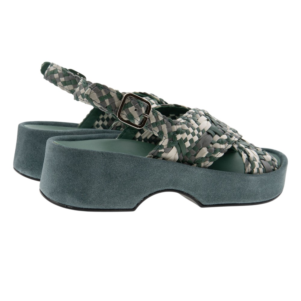 Sandalias plataforma piel trenzada Pons Quintana | Carrilé foto 4