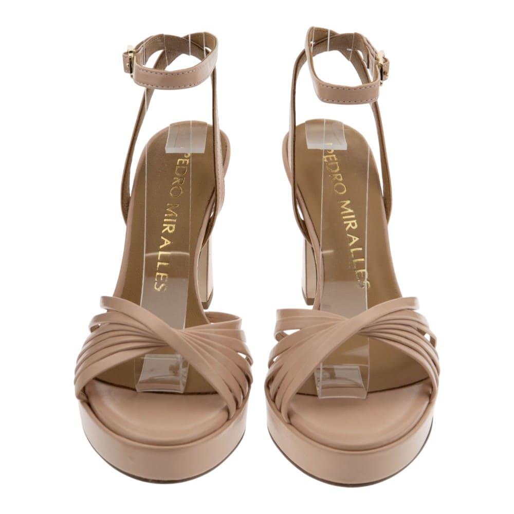 Sandalias nude fiesta tacón Pedro Miralles mujer foto 2