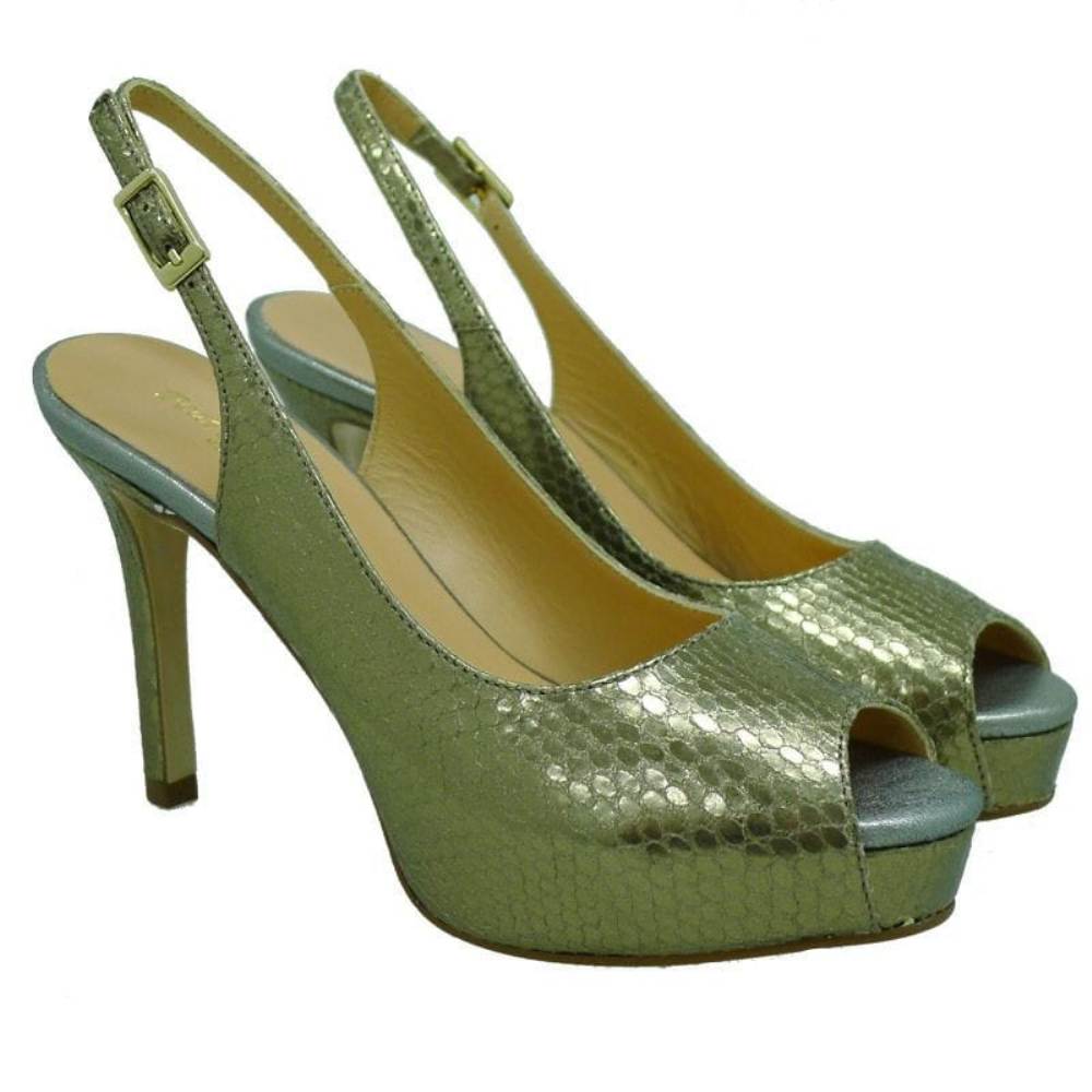 Peep-toe stiletto para fiesta Pedro Miralles 19425 Serp Metal