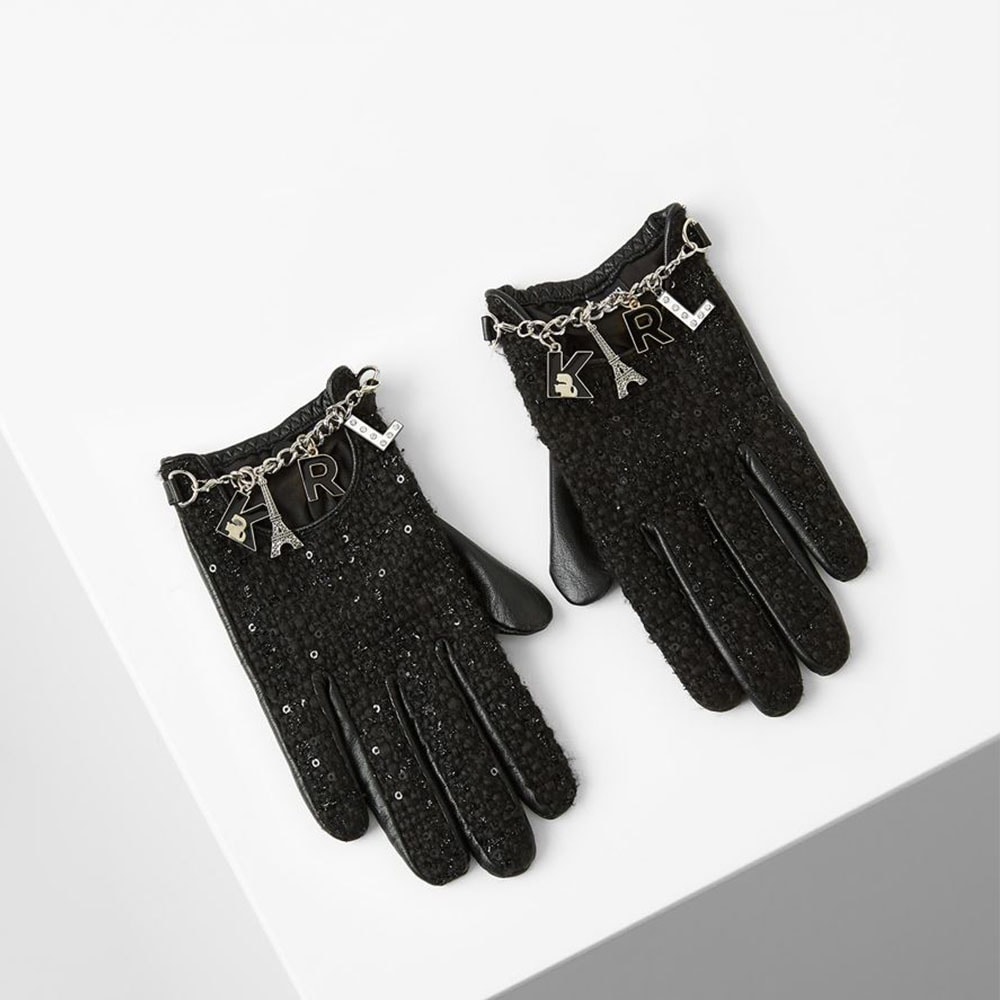Guantes mujer adorno charms Karl Lagerfeld 216W3607