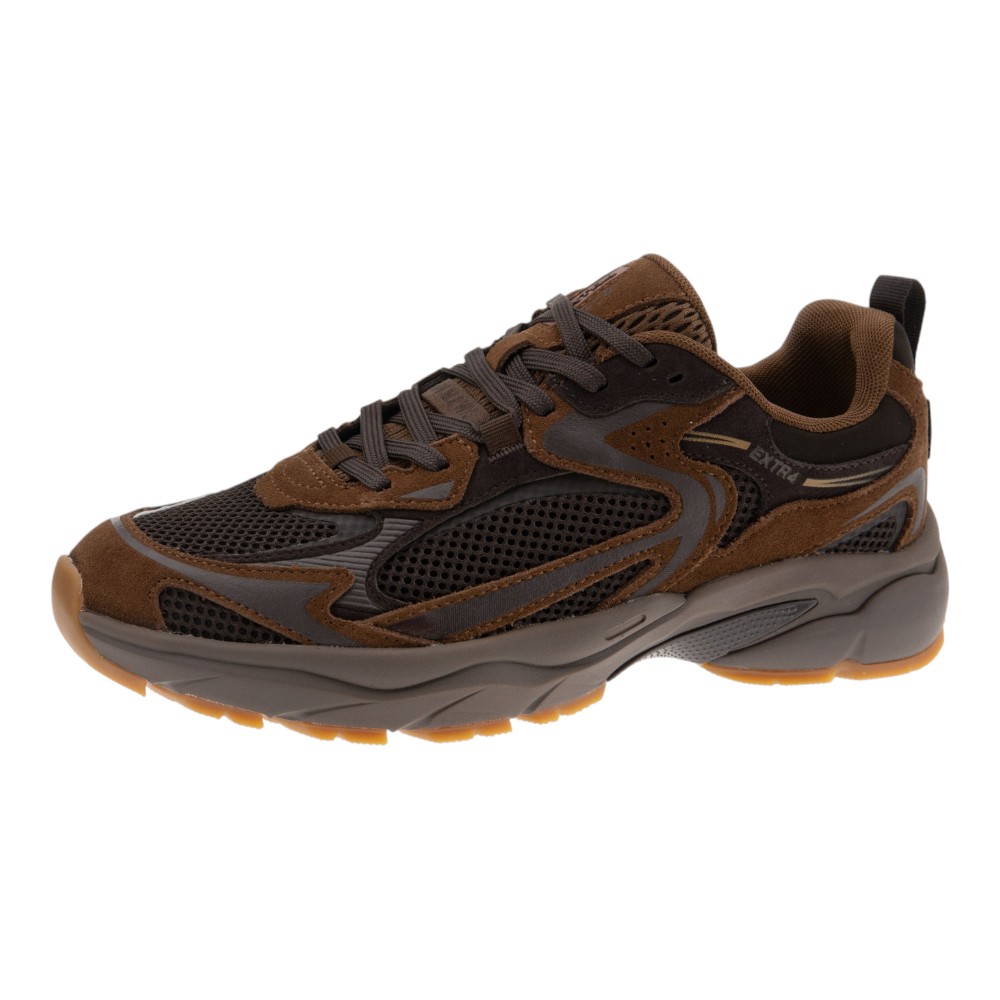 Zapatillas marrones cordón caballero Extra4 foto 3