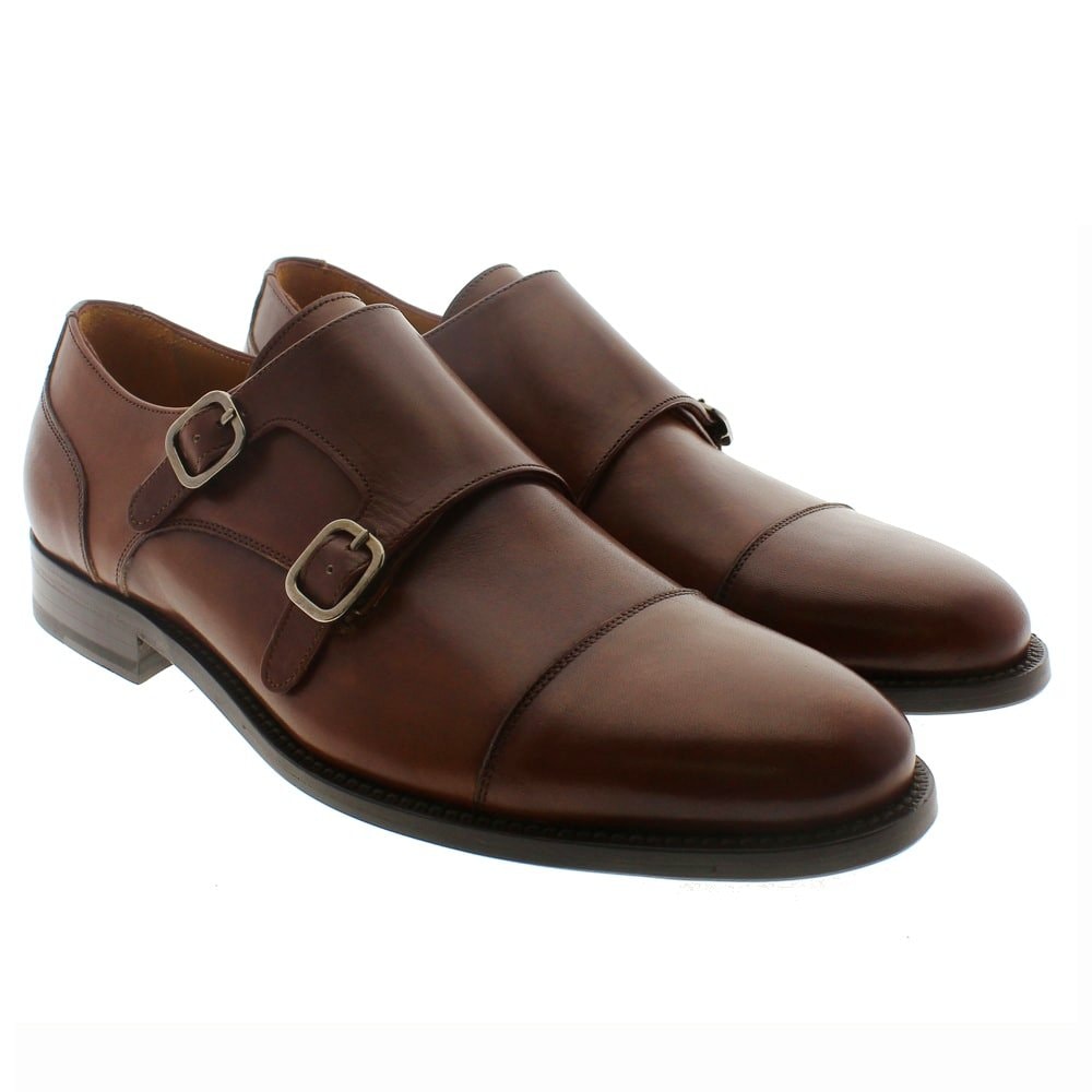 Blucher dos hebillas cuero Pertini 23640
