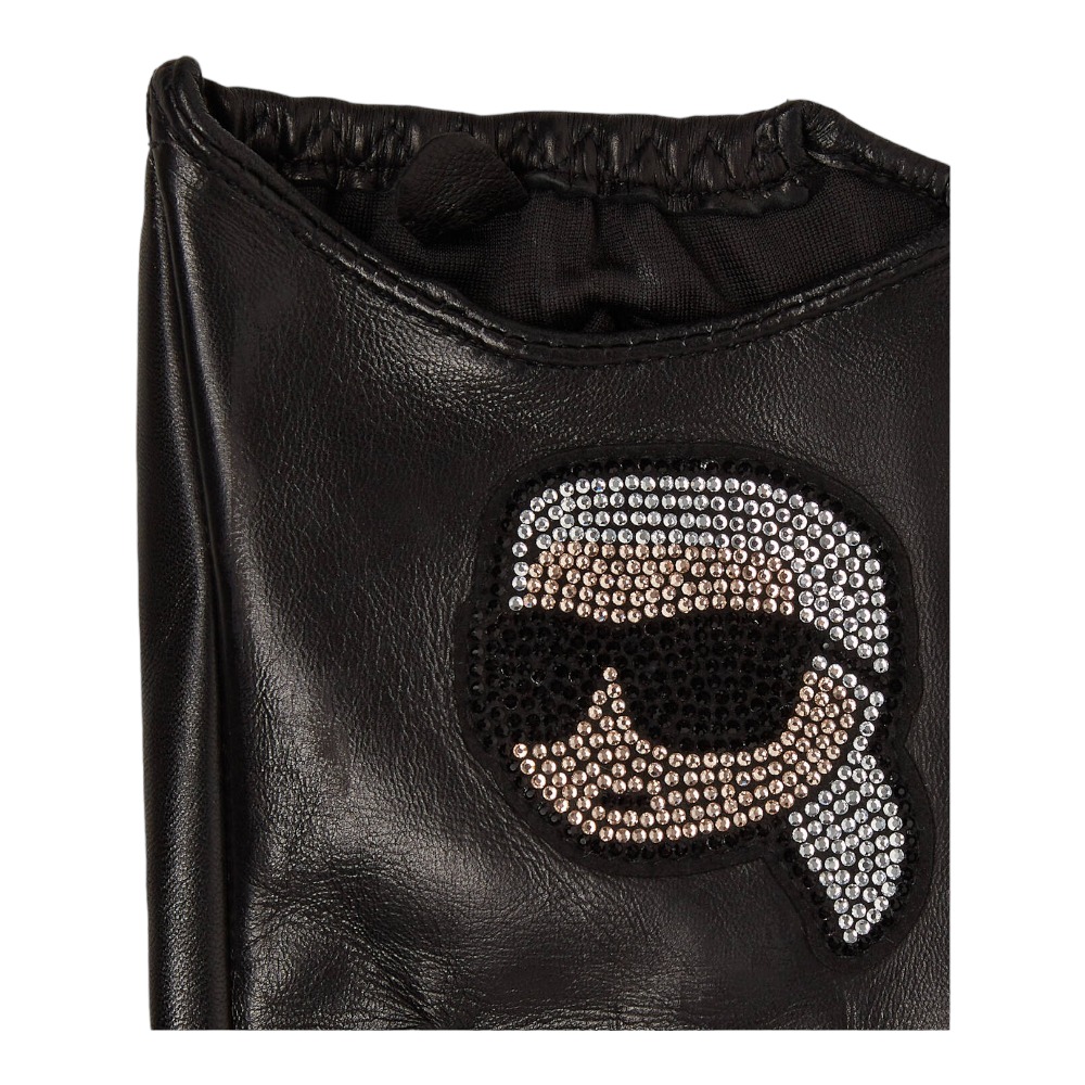 Guante de piel dibujo cabeza Karl Lagerfeld 236W3603 foto 3
