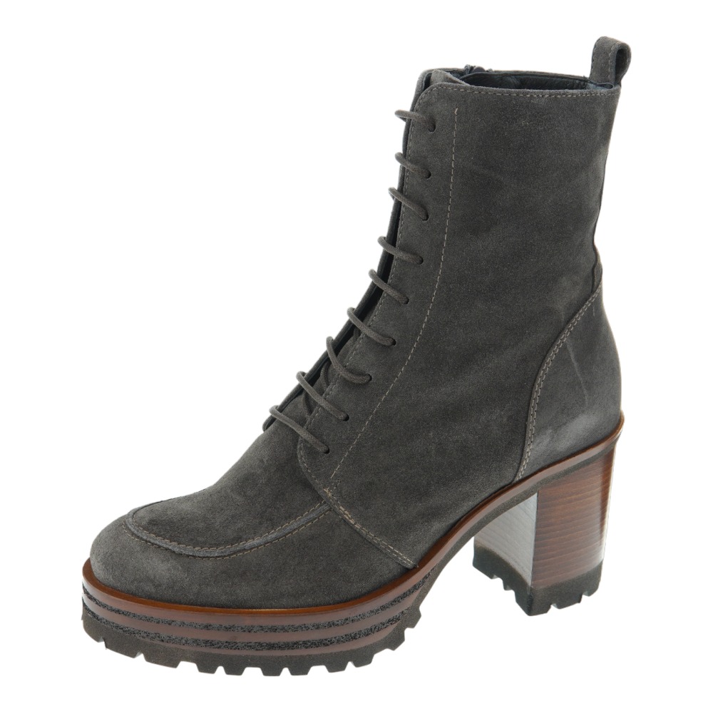 Botin piel tacon acordonado ante Zinda 2482 foto 3