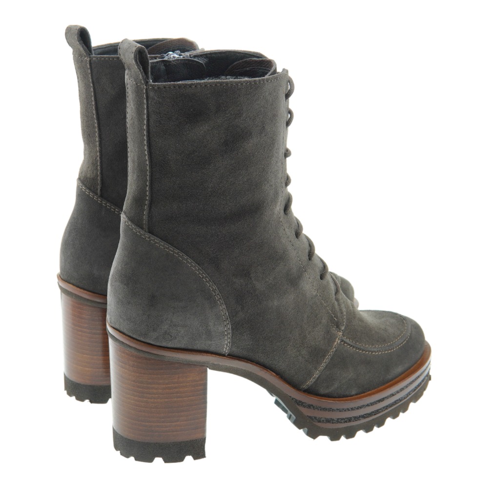 Botin piel tacon acordonado ante Zinda 2482 foto 4