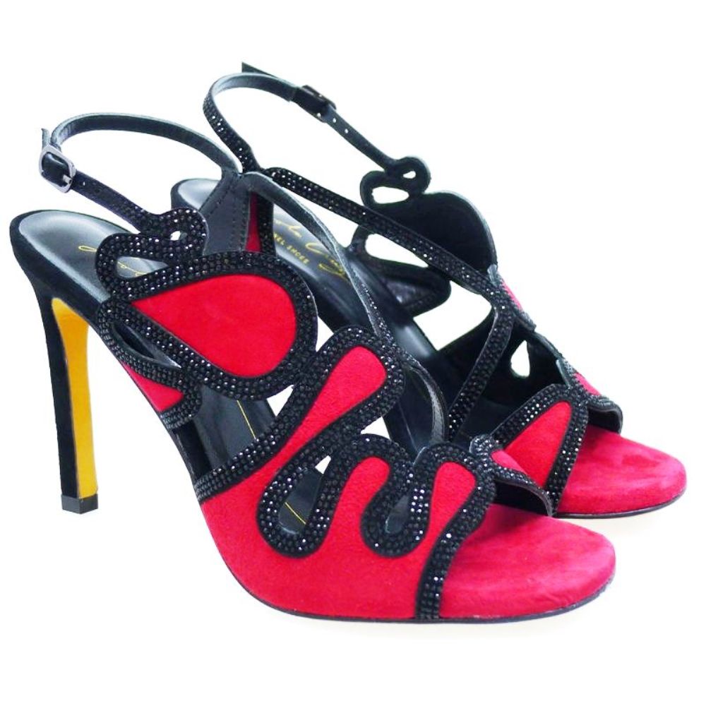 Sandalia de vestir con tacón alto Lola CRUZ 248Z2BK-V16 Rojo