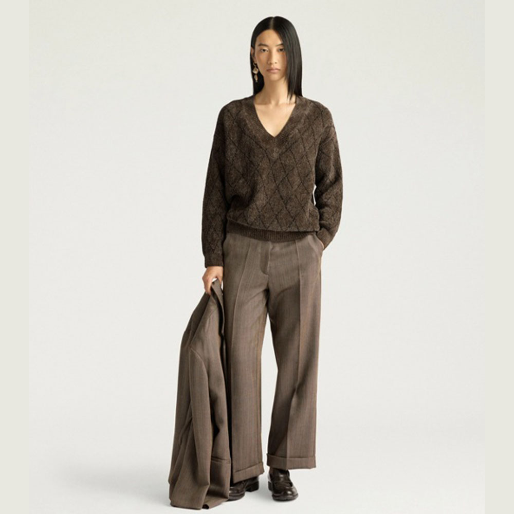 Jersey mujer beige negro – Momoní foto 2