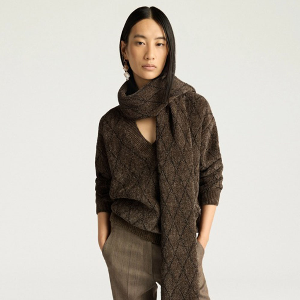 Jersey mujer beige negro – Momoní foto 4