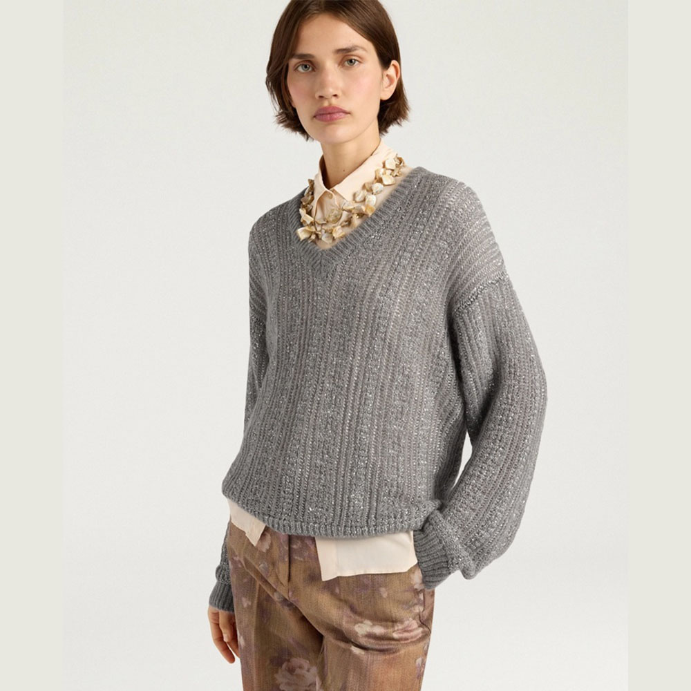 Jersey mujer gris brillo – Momoní foto 2