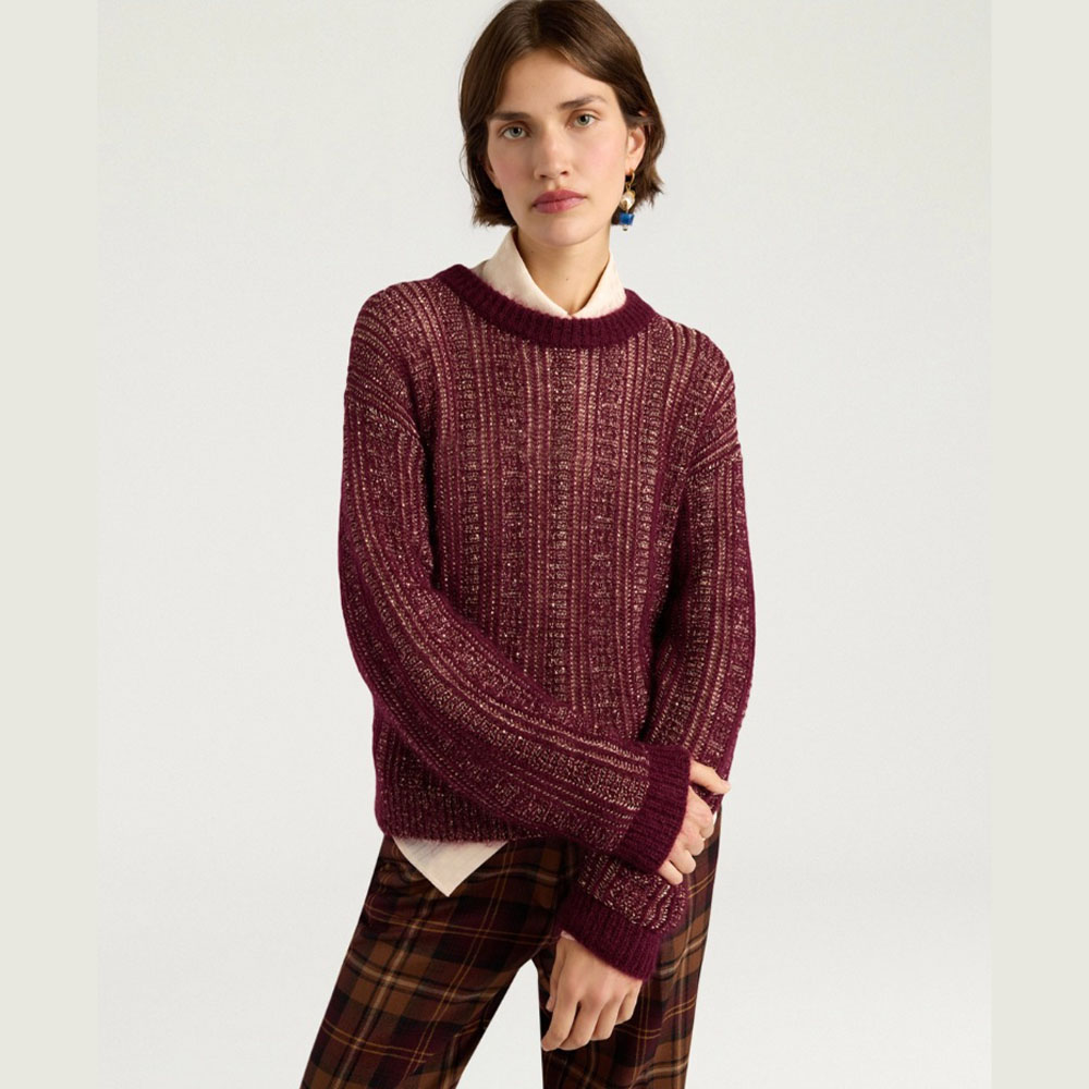 Jersey mujer burdeos dorado – Momoní foto 2