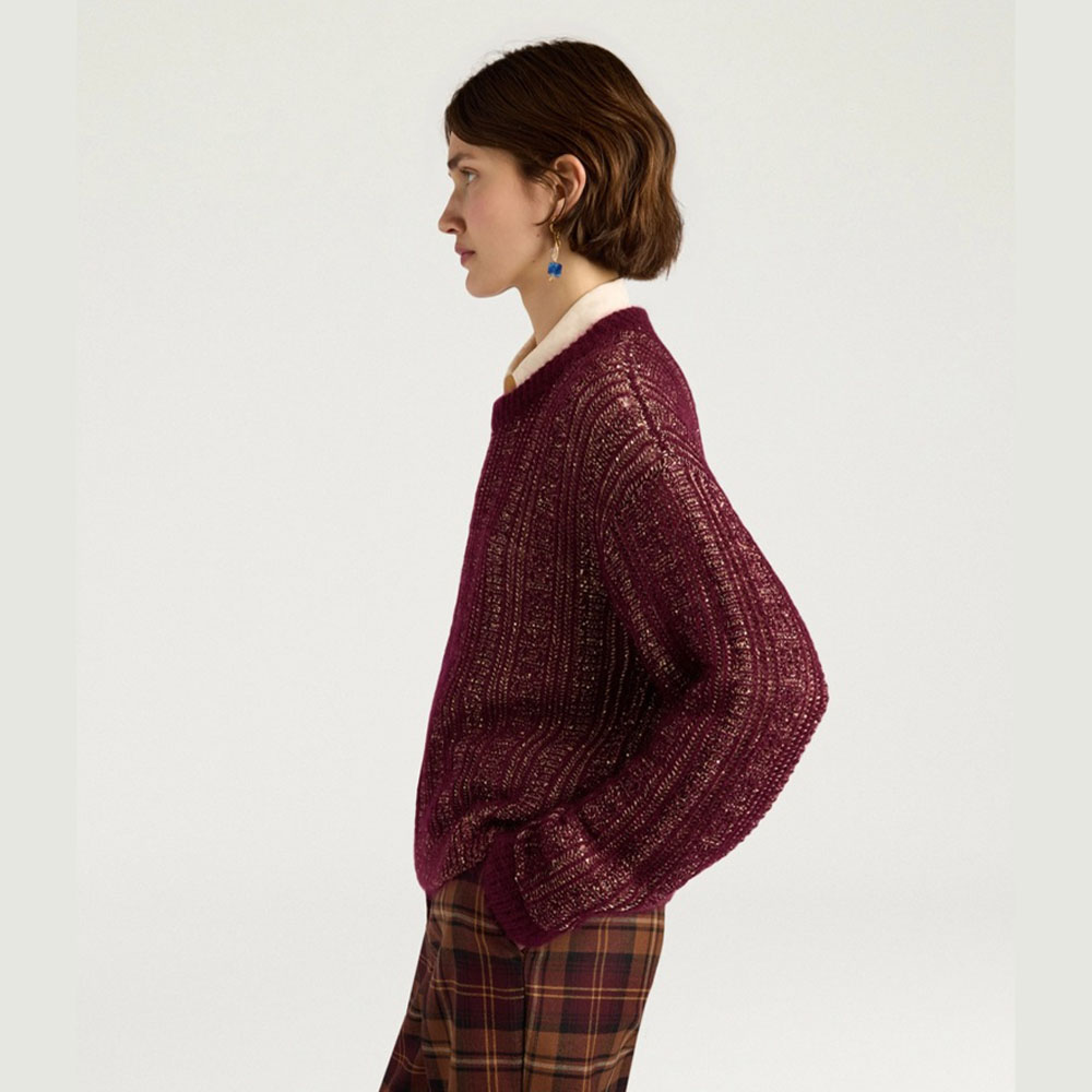 Jersey mujer burdeos dorado – Momoní foto 3