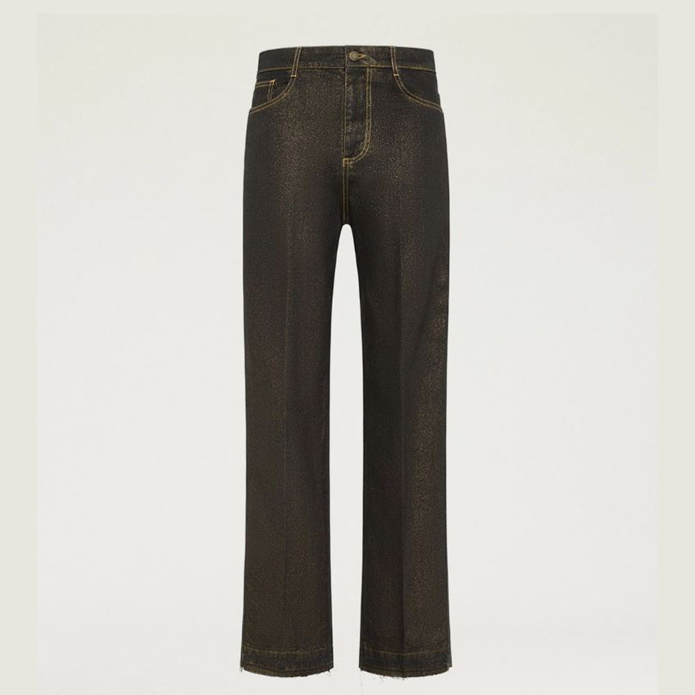 Jeans laminados oro Momoni 252MMOPA048