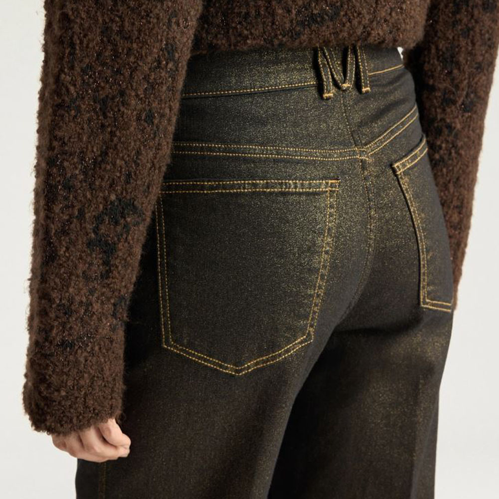 Pantalón mujer laminado oro - Momoní foto 4